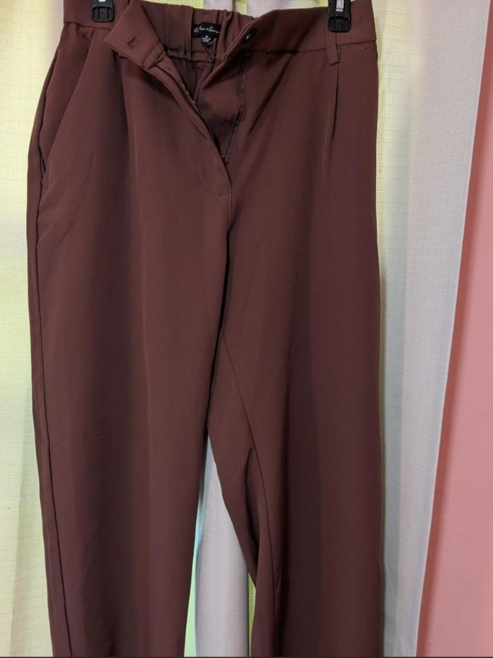 High-Rise Women's Trousers in Deep Brown